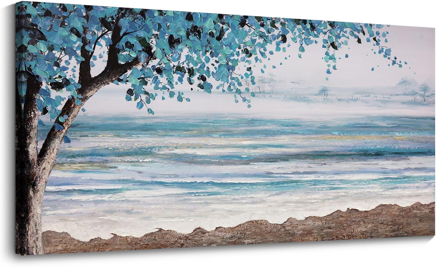  Blue White Art Natuer Landscape Painting as Gifts for Holiday Canvas Prints  Wall decor  dropshipping