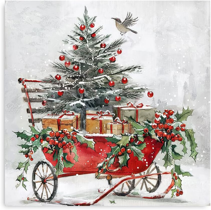 large Christmas Tree Magpie and Gift Trolleys Picture  Drop shipping