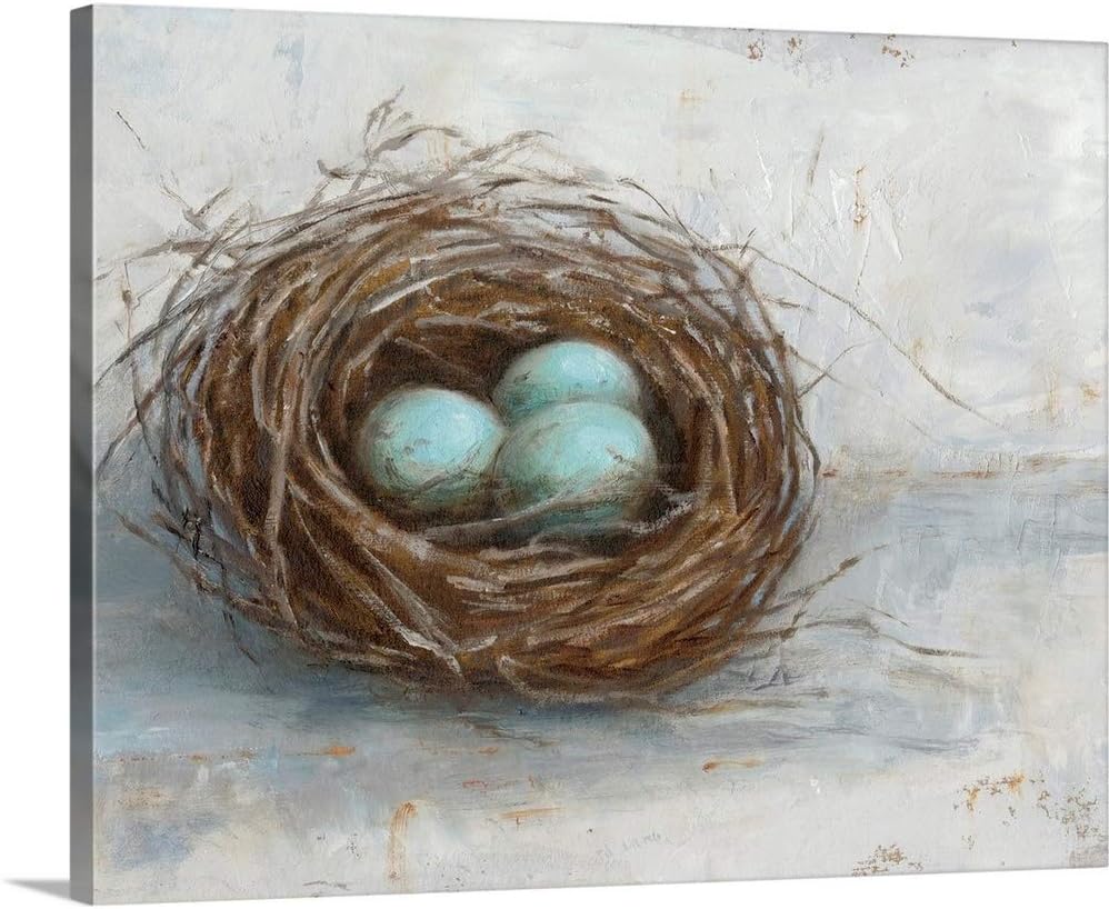 Rustic extra large Bird Nest I Canvas Wall Art Drop shipping